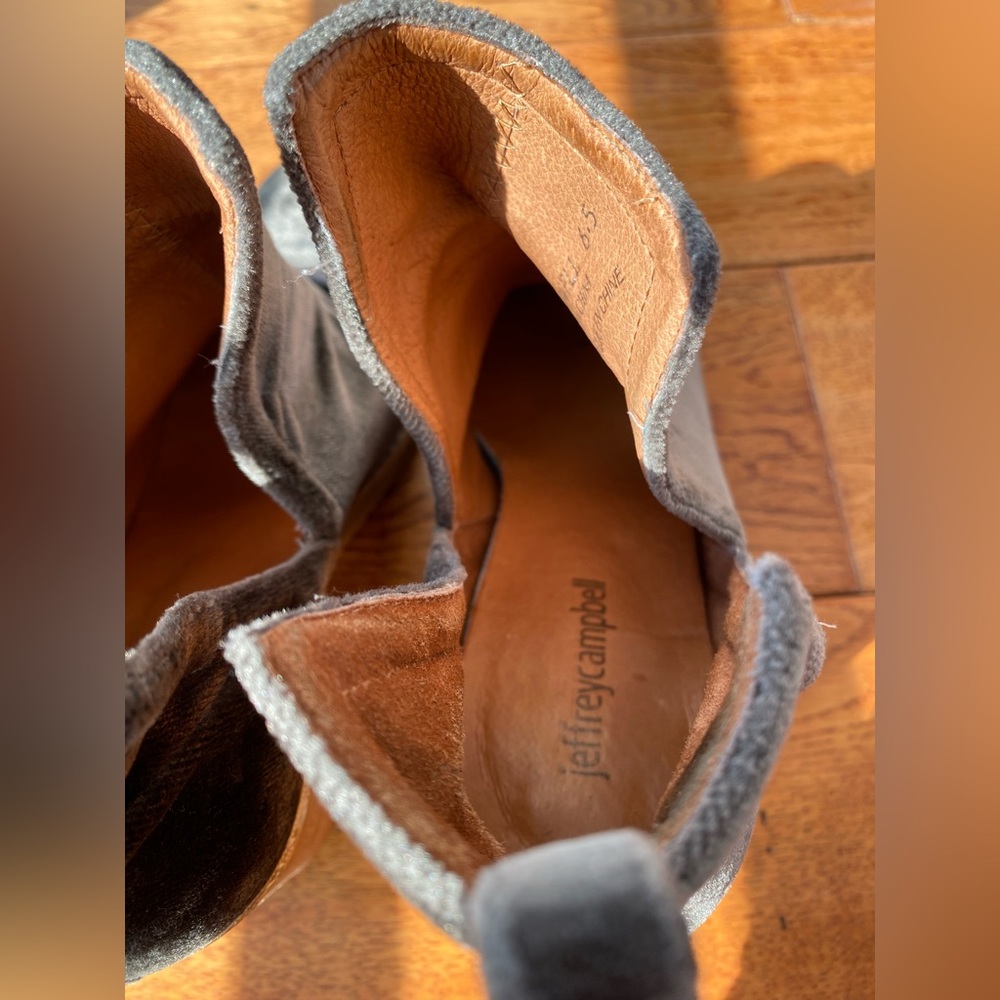 Jeffrey Campbell Cromwell velvet booties size 6.5 - Picture 6 of 11